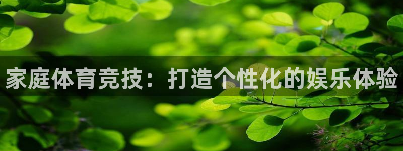 九游体育官网下载平台注册要钱吗：家庭体育竞技：打造个