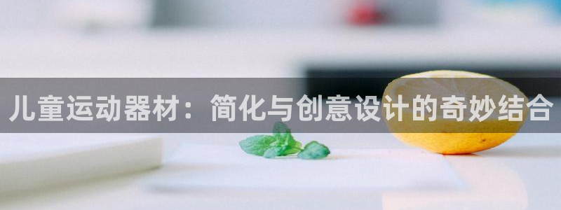 九游体育官网下载联系电话：儿童运动器材：简化与创意设
